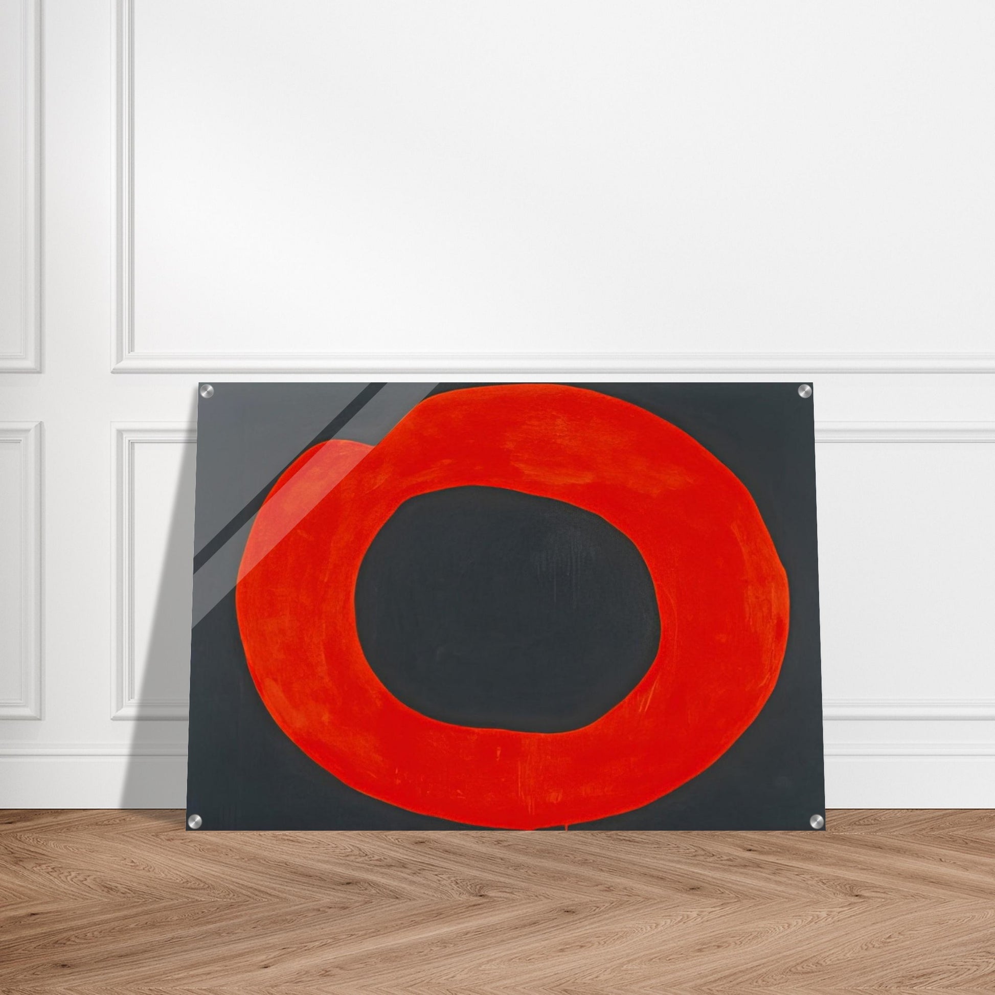 Red Circle on Black - 1965 - Jiro Yoshihara Acrylic Print - 70x100 cm / 28x40″ inches | Jiro Yoshihara Wall Art | Jiro Yoshihara Prints