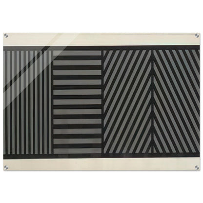 Bands of Lines One Inch Wide in Four Directions in Black and Gray - Sol LeWitt Acrylic Print - 70x100 cm / 28x40″ inches
