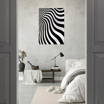INTAKE 1964 - Bridget Riley Brushed Aluminum Print - 70x100 cm / 28x40 inches | Bridget Riley Aluminum Print | Bridget Riley Prints