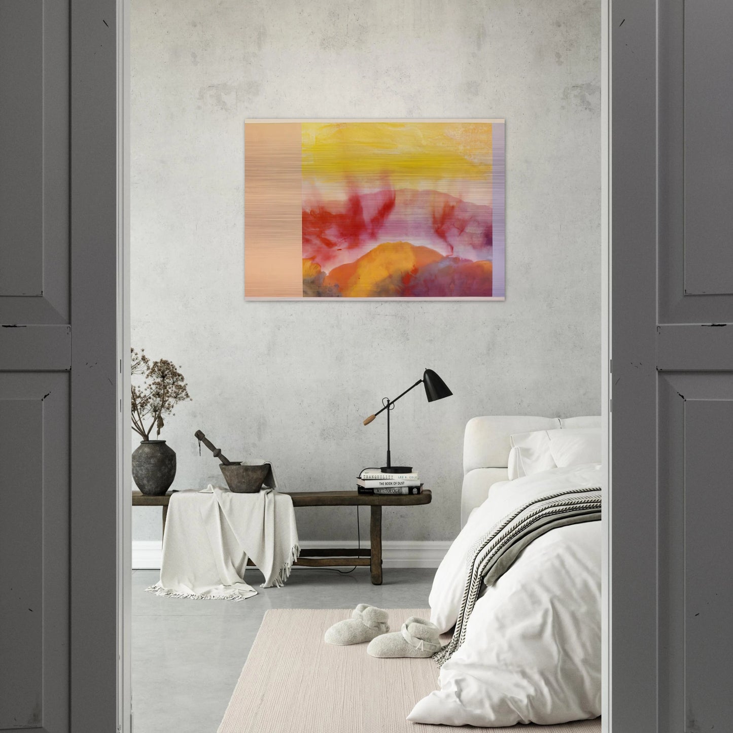 Mountain Morning - 1993 - Ronnie Landfield Brushed Aluminum Print - 70x100 cm / 28x40 inches | Ronnie Landfield Aluminum Print | Ronnie Landfield Prints