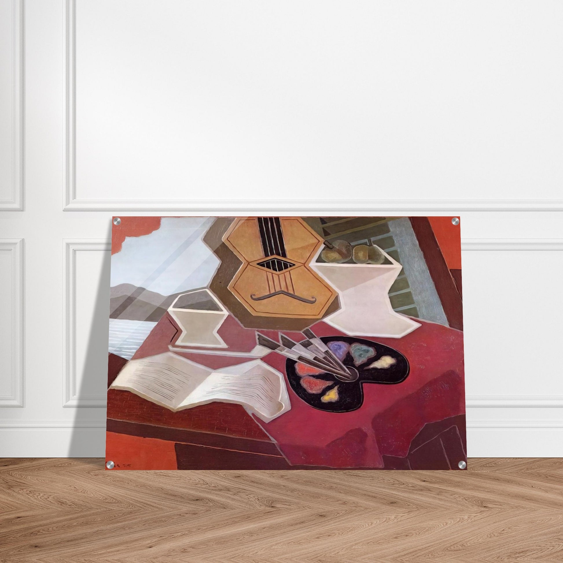 TABLE OVERLOOKING THE SEA 1925 - Juan Gris Acrylic Print - 70x100 cm / 28x40″ inches
