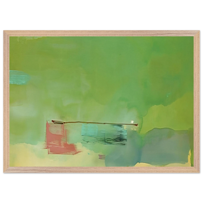 Helen Frankenthaler - Springscape - 1975 Wall art - 21x29.7 cm / 8x12" - Premium Wooden Framed Poster With Fine Art Paper-canvas - White frame