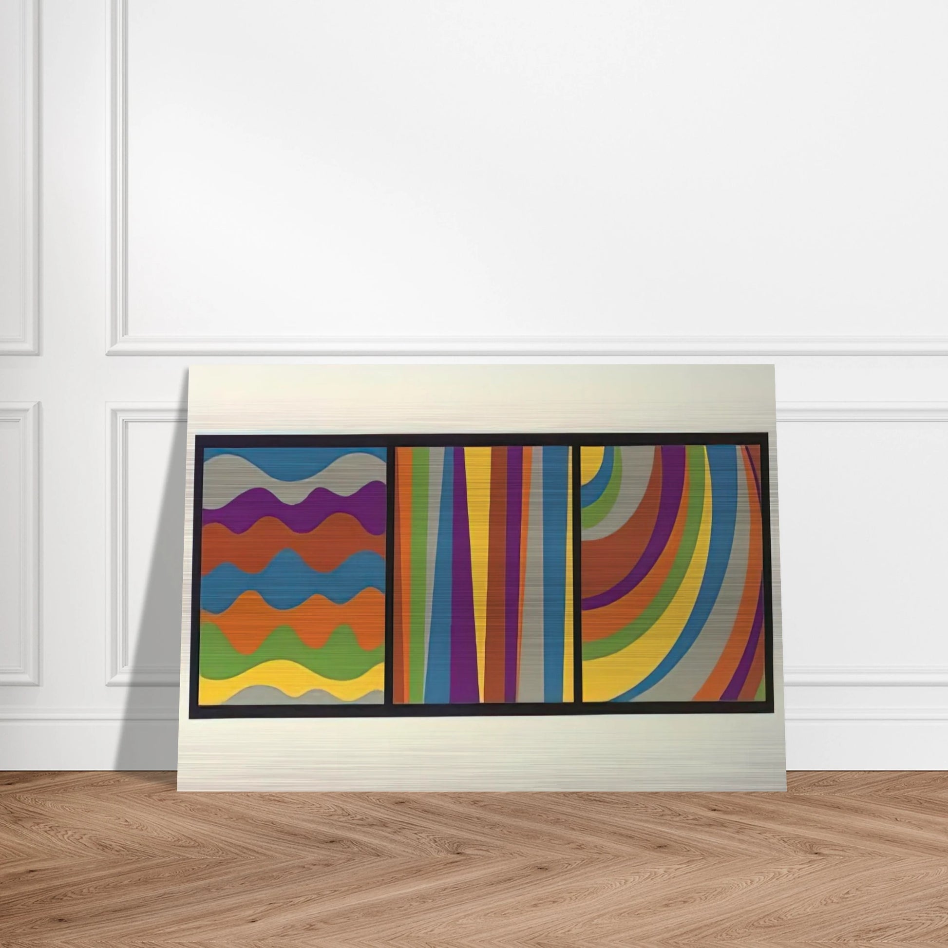 Irregular Arcs, Bands, Loops - Sol LeWitt Brushed Aluminum Print - 70x100 cm / 28x40 inches | Sol LeWitt Aluminum Print | Sol LeWitt Prints