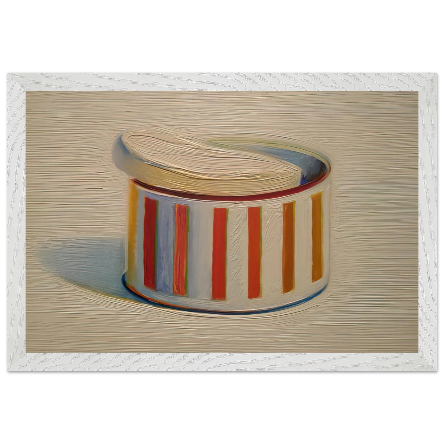 Wayne Thiebaud - Powder with Puff - 1966 Wall Art - 60x80 cm / 24x32 inches - Premium Wooden Framed Poster With Fine Art Paper - Black frame