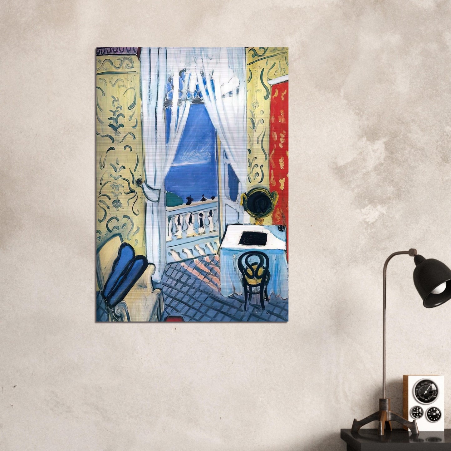 INTERIOR WITH A VIOLIN CASE 1919 - Henri Matisse Brushed Aluminum Print - 70x100 cm / 28x40 inches | Henri Matisse Aluminum Print | Henri Matisse Prints
