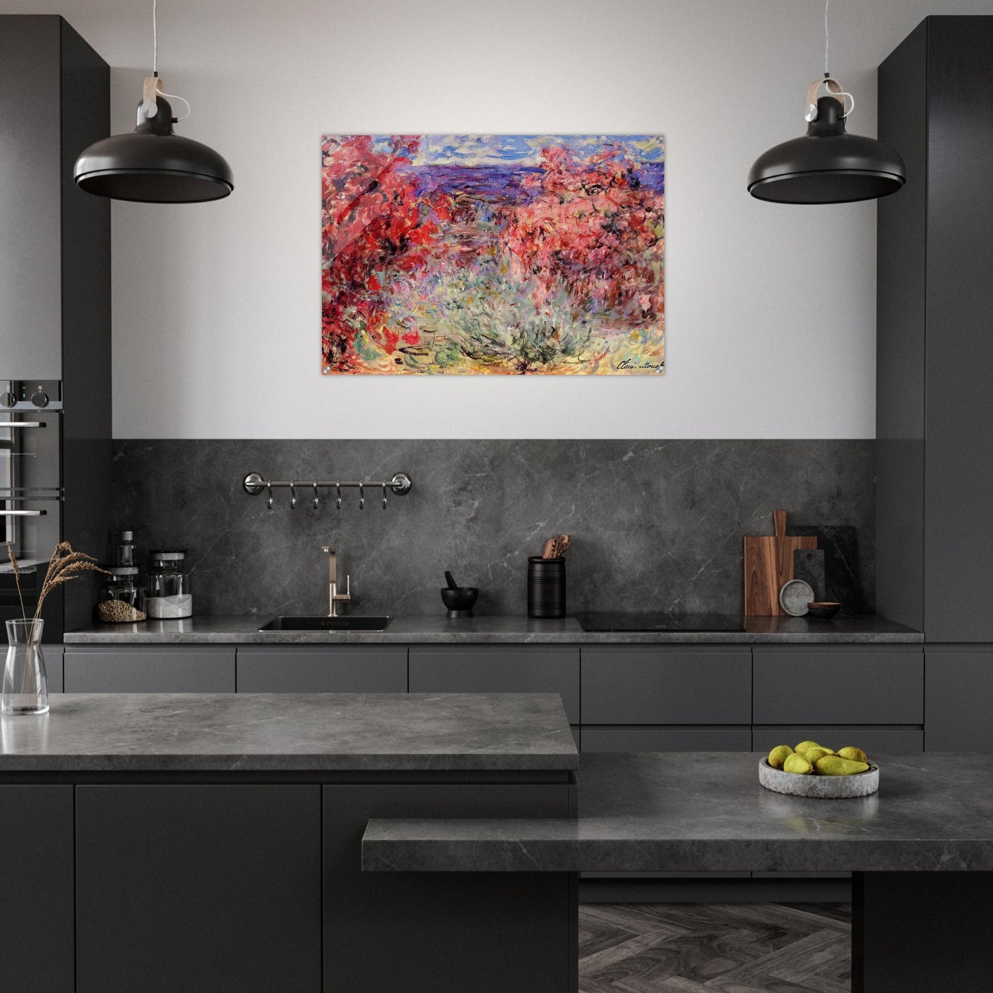 The House among the Roses - claude monet Acrylic Print - 70x100 cm / 28x40″ inches