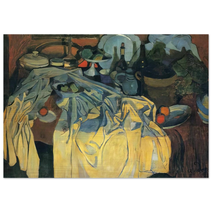 STILL LIFE ON THE TABLE 1904 - Andre Derain Brushed Aluminum Print - 70x100 cm / 28x40 inches | Andre Derain Aluminum Print | Andre Derain Prints