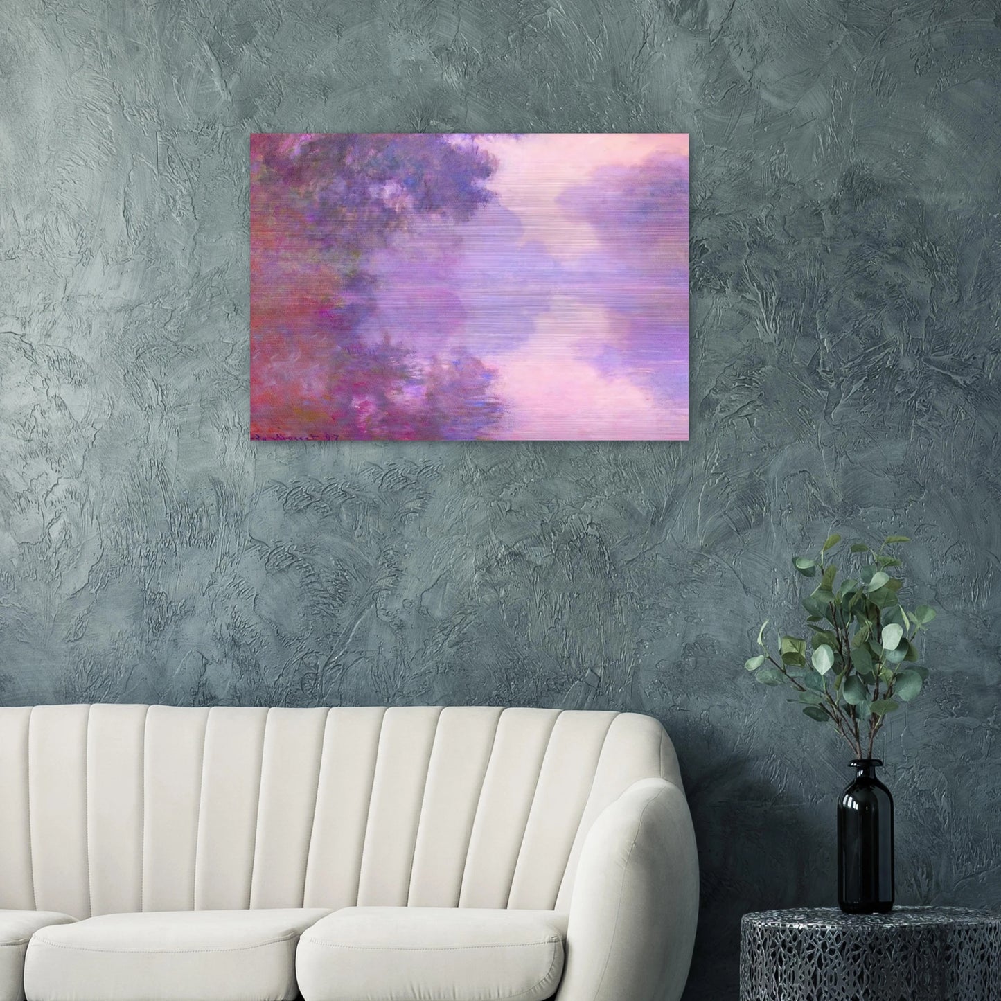 Misty Morning on the Seine - claude monet Brushed Aluminum Print - 70x100 cm / 28x40 inches | claude monet Aluminum Print | claude monet Prints