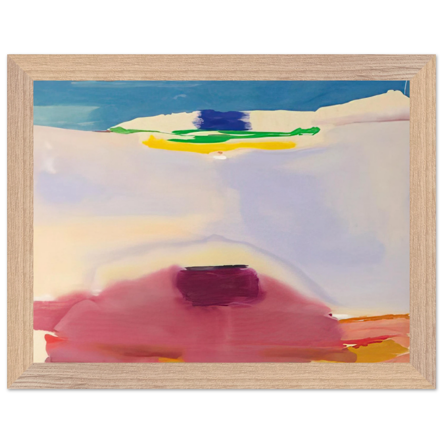 Helen Frankenthaler - Leveling - 1973 Wall art - 30x45 cm / 12x18 inches - Premium Wooden Framed Poster With Fine Art Paper-canvas - White frame
