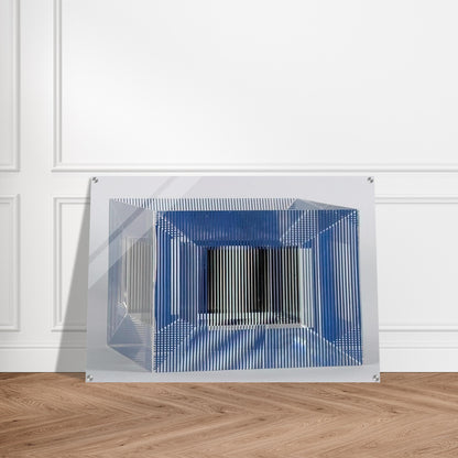 CUBE WITH AMBIGOUS SPACE 1981 - Jesus Rafael Soto Acrylic Print - 70x100 cm / 28x40″ inches | Jesus Rafael Soto Wall Art | Jesus Rafael Soto Prints