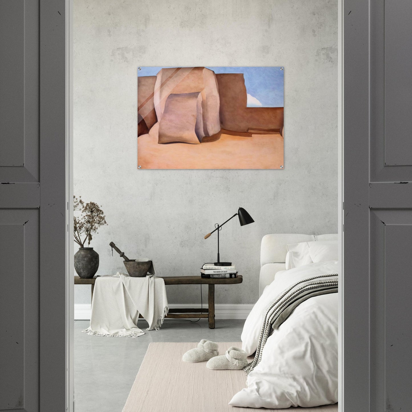Ranchos Church, New Mexico - Georgia O'Keeffe Acrylic Print - 70x100 cm / 28x40″ inches