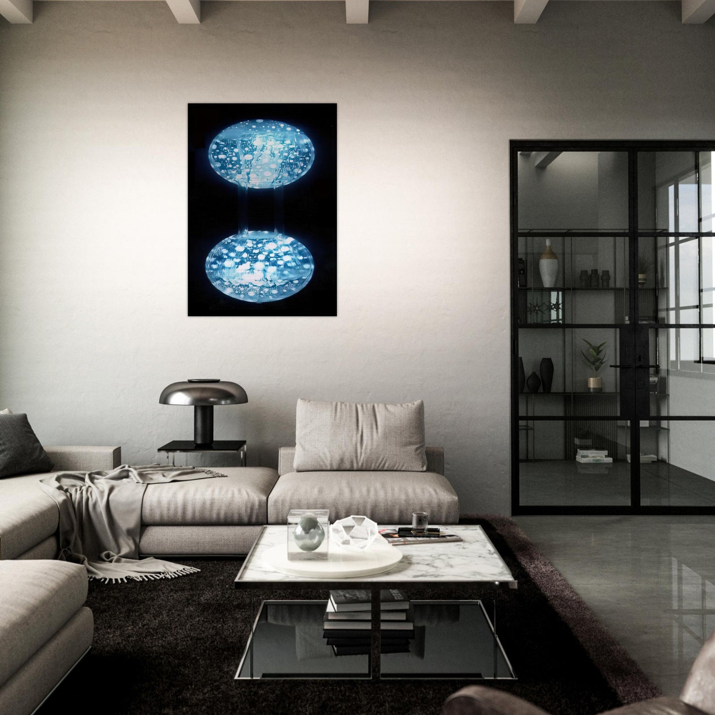 Relieve Agua Comunicante - Kinetic Art - Gyula Kosice Brushed Aluminum Print - 70x100 cm / 28x40 inches | Gyula Kosice Aluminum Print | Gyula Kosice Prints