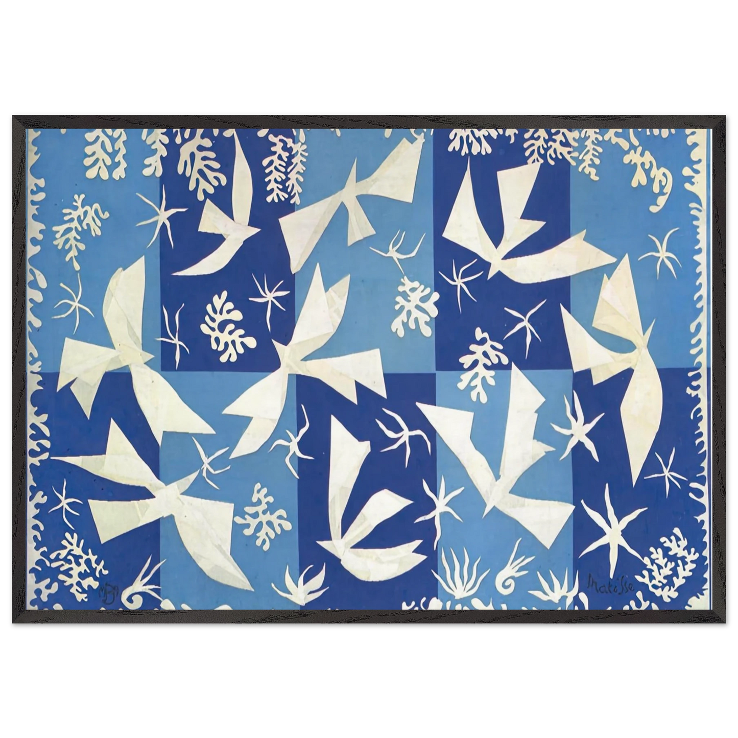 POLYNESIA THE SKY 1946 - Henri Matisse 70x100 cm / 28x40 inches Framed Art Print – Black Wooden Frame