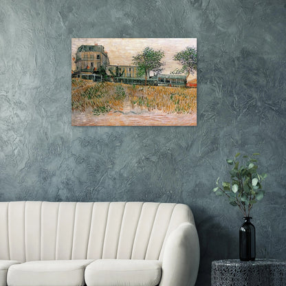 The Restaurant de la Sirene at Asnieres - Vincent van Gogh Brushed Aluminum Print - 70x100 cm / 28x40 inches | Vincent van Gogh Aluminum Print | Vincent van Gogh Prints