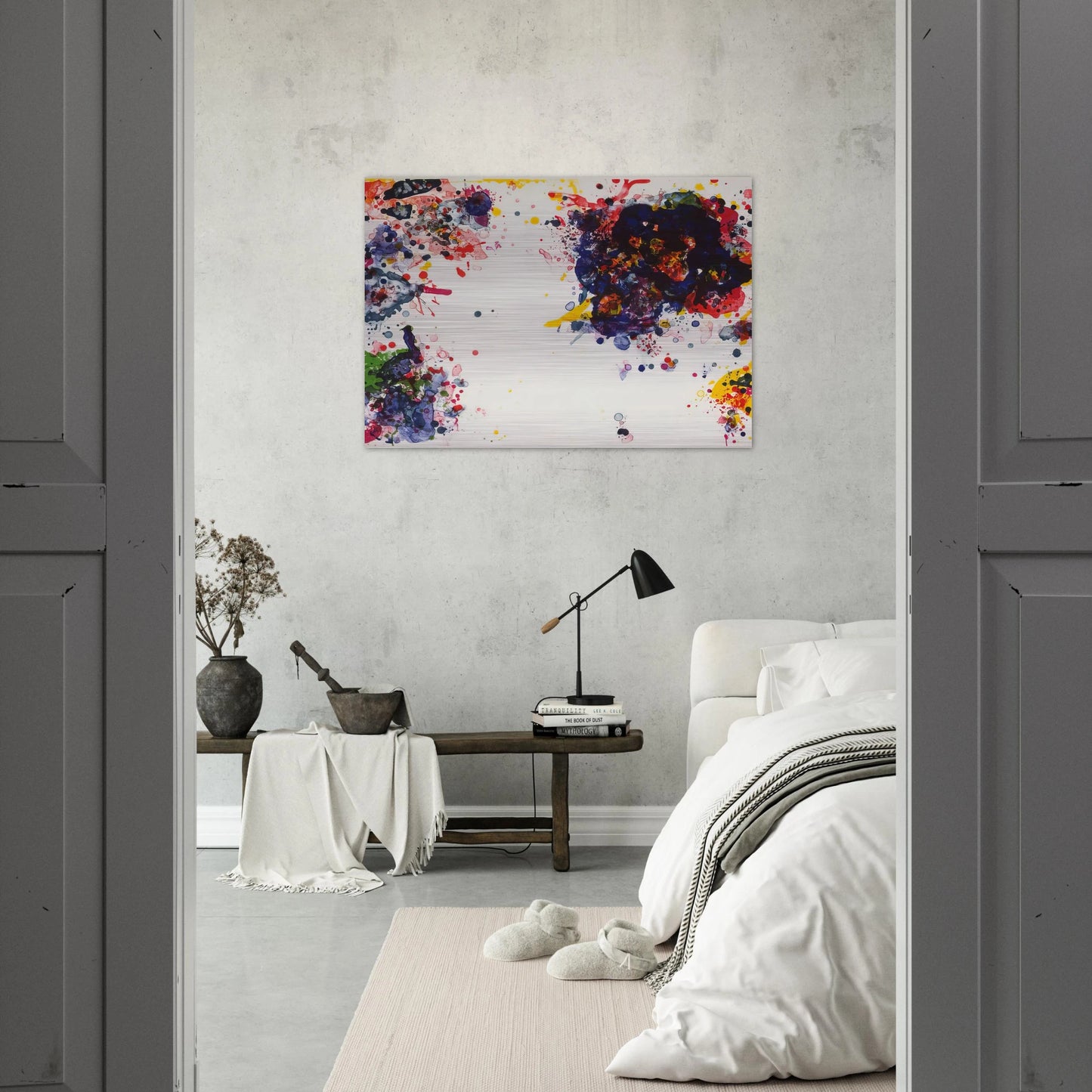 Speck - Sam Francis Brushed Aluminum Print - 70x100 cm / 28x40 inches | Sam Francis Aluminum Print | Sam Francis Prints