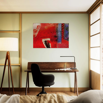 STILL LIFE WITH VIOLIN HOMMAGE TO BACH 1952 - Raoul Dufy Brushed Aluminum Print - 70x100 cm / 28x40 inches | Raoul Dufy Aluminum Print | Raoul Dufy Prints