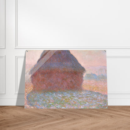Grainstack in Sunshine - claude monet Acrylic Print - 70x100 cm / 28x40″ inches | claude monet Wall Art | claude monet Prints