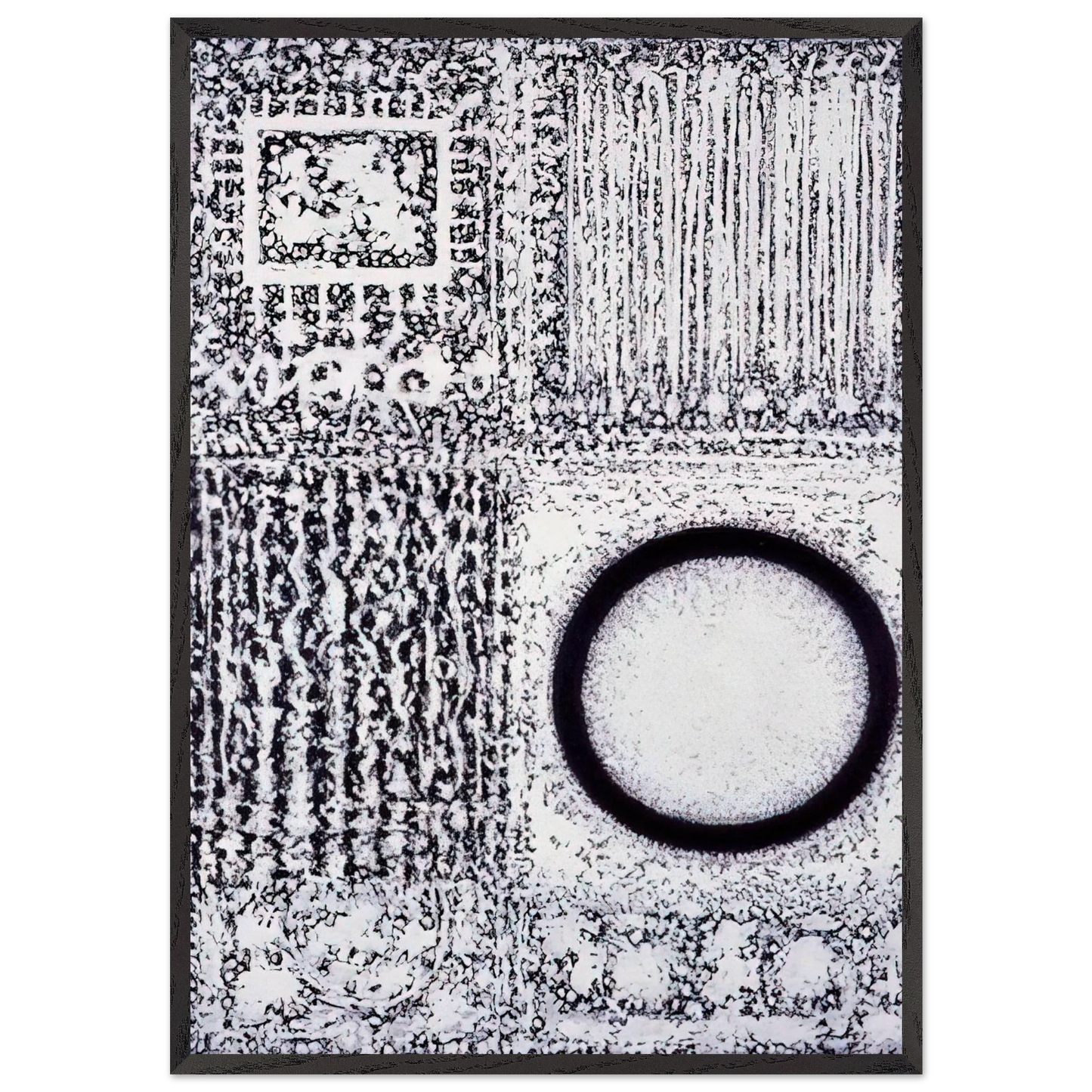 Circle by the Falling Waters - 1980 - Richard Pousette-Dart 70x100 cm / 28x40 inches Framed Art Print – Black Wooden Frame