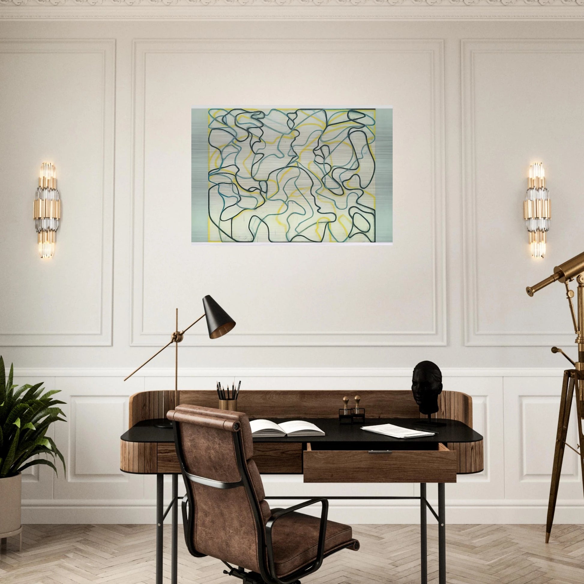Second Letter Zen Spring - 2009 - Brice Marden Brushed Aluminum Print - 70x100 cm / 28x40 inches | Brice Marden Aluminum Print | Brice Marden Prints