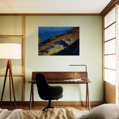 Rocks and Shore - Edward Hopper Brushed Aluminum Print - 70x100 cm / 28x40 inches | Edward Hopper Aluminum Print | Edward Hopper Prints