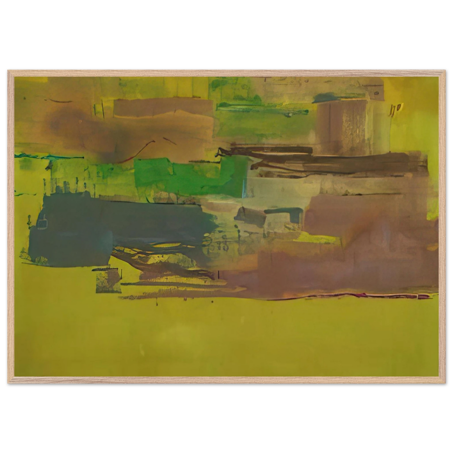Helen Frankenthaler - August Deep - 1978 Wall art - 30x45 cm / 12x18 inches - Premium Wooden Framed Poster With Fine Art Paper-canvas - White frame