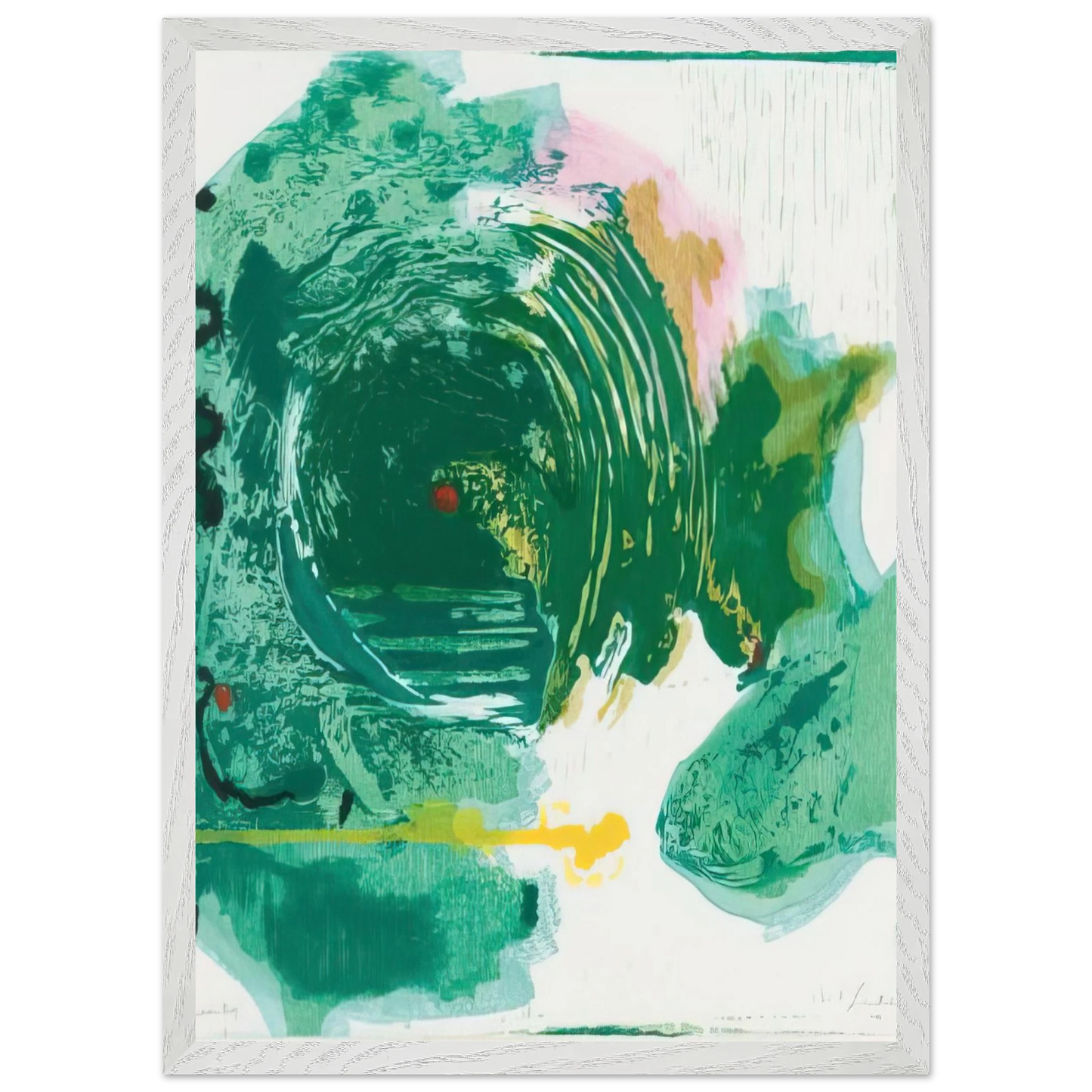 Helen Frankenthaler - Radius - 1993 Wall art - A2 (42 x 59.4  cm) - Premium Wooden Framed Poster With Fine Art Paper-canvas - White frame