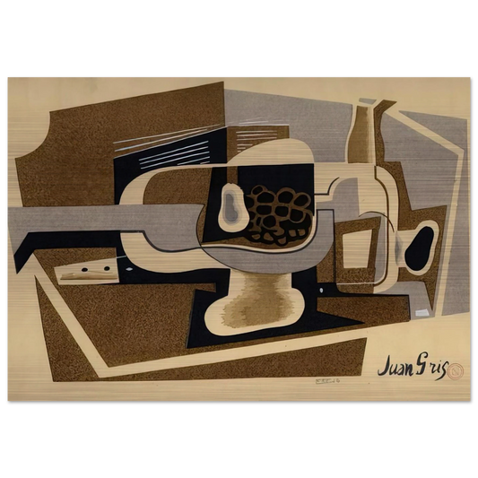 STILL LIFE 1922 - Juan Gris Brushed Aluminum Print - 70x100 cm / 28x40 inches | Juan Gris Aluminum Print | Juan Gris Prints