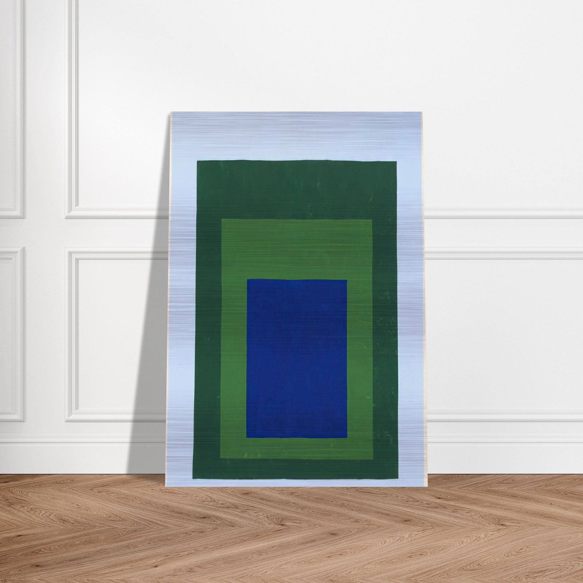 HOMAGE TO THE SQUARE BLUE GREEN 1950 - Josef Albers Brushed Aluminum Print - 70x100 cm / 28x40 inches | Josef Albers Aluminum Print | Josef Albers Prints