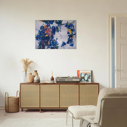 Around the Blues - Sam Francis Brushed Aluminum Print - 70x100 cm / 28x40 inches | Sam Francis Aluminum Print | Sam Francis Prints