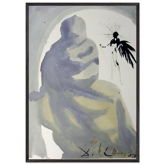 SEDUXISTI ME DOMINE 1967 - Salvador Dali 70x100 cm / 28x40 inches Framed Art Print – Black Wooden Frame