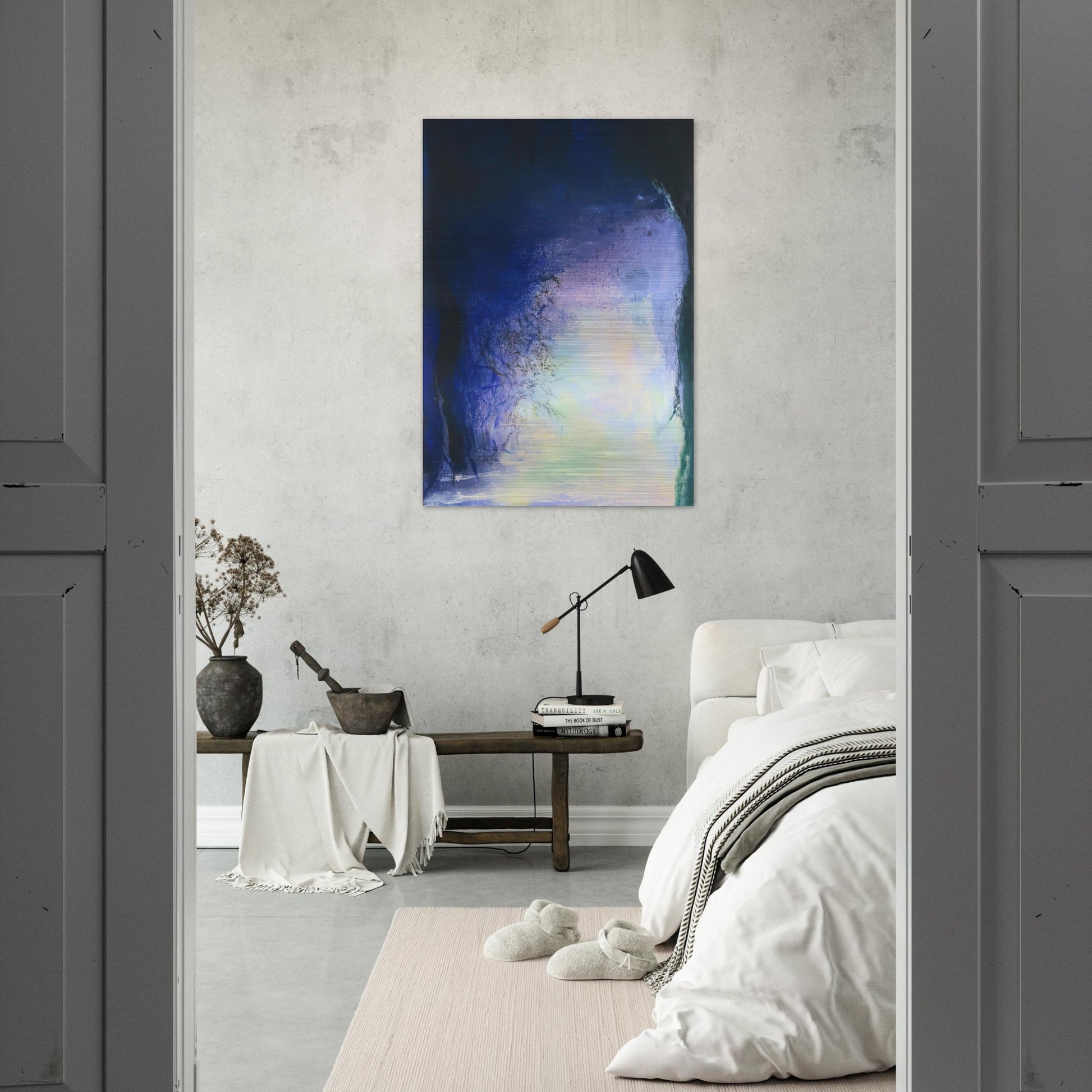 AFTER THE ECLIPSE 11 AUGUST 99 1999 - Zao Wou-Ki Brushed Aluminum Print - 70x100 cm / 28x40 inches | Zao Wou-Ki Aluminum Print | Zao Wou-Ki Prints