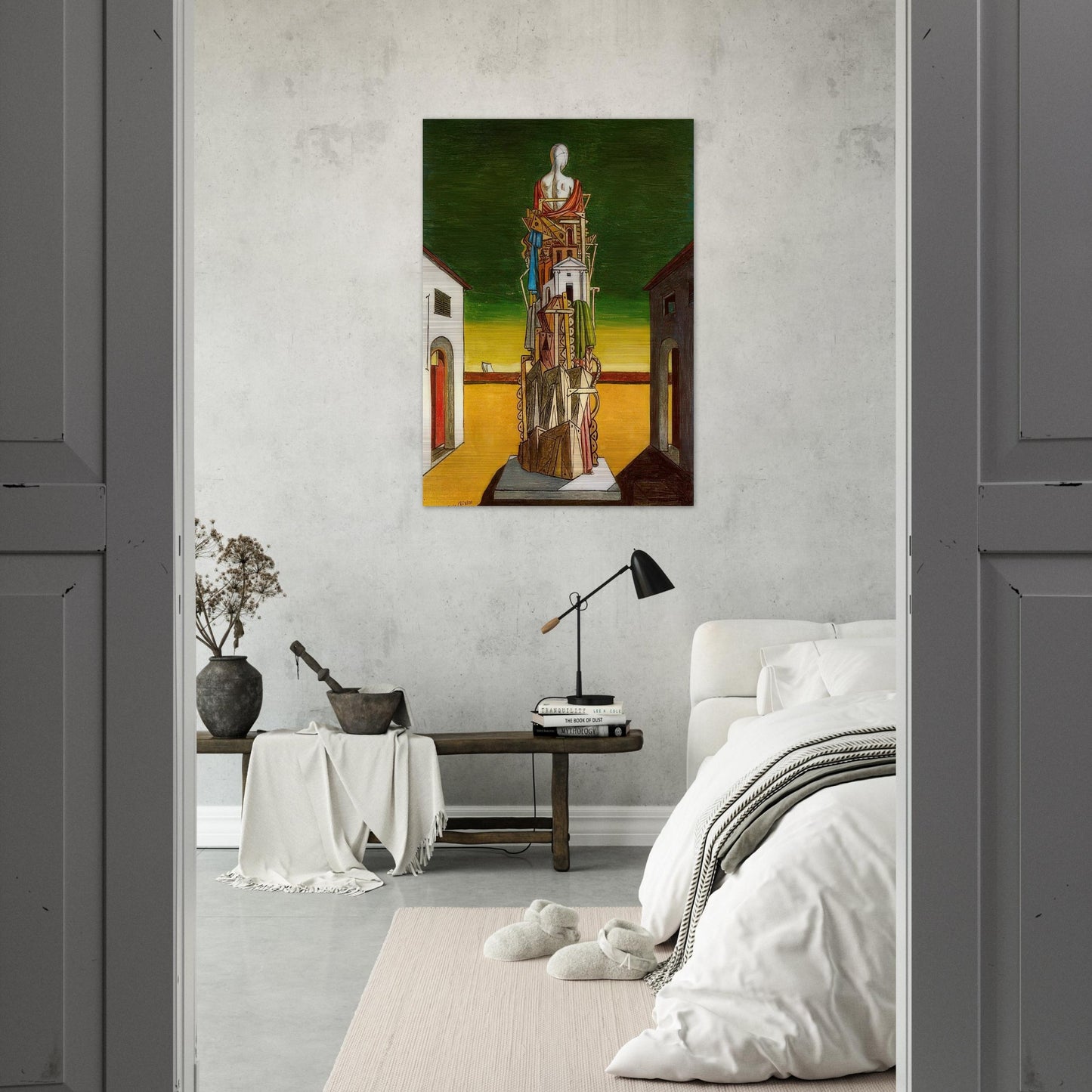 THE GREAT METAPHYSICIAN 1971 - Giorgio de Chirico Brushed Aluminum Print - 70x100 cm / 28x40 inches | Giorgio de Chirico Aluminum Print | Giorgio de Chirico Prints