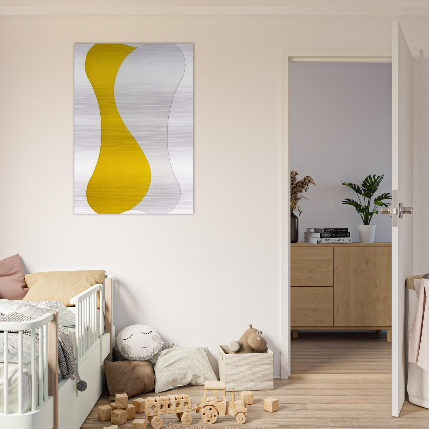 Yellow White [Sun] - 1959 - Leon Polk Smith Brushed Aluminum Print - 70x100 cm / 28x40 inches | Leon Polk Smith Aluminum Print | Leon Polk Smith Prints