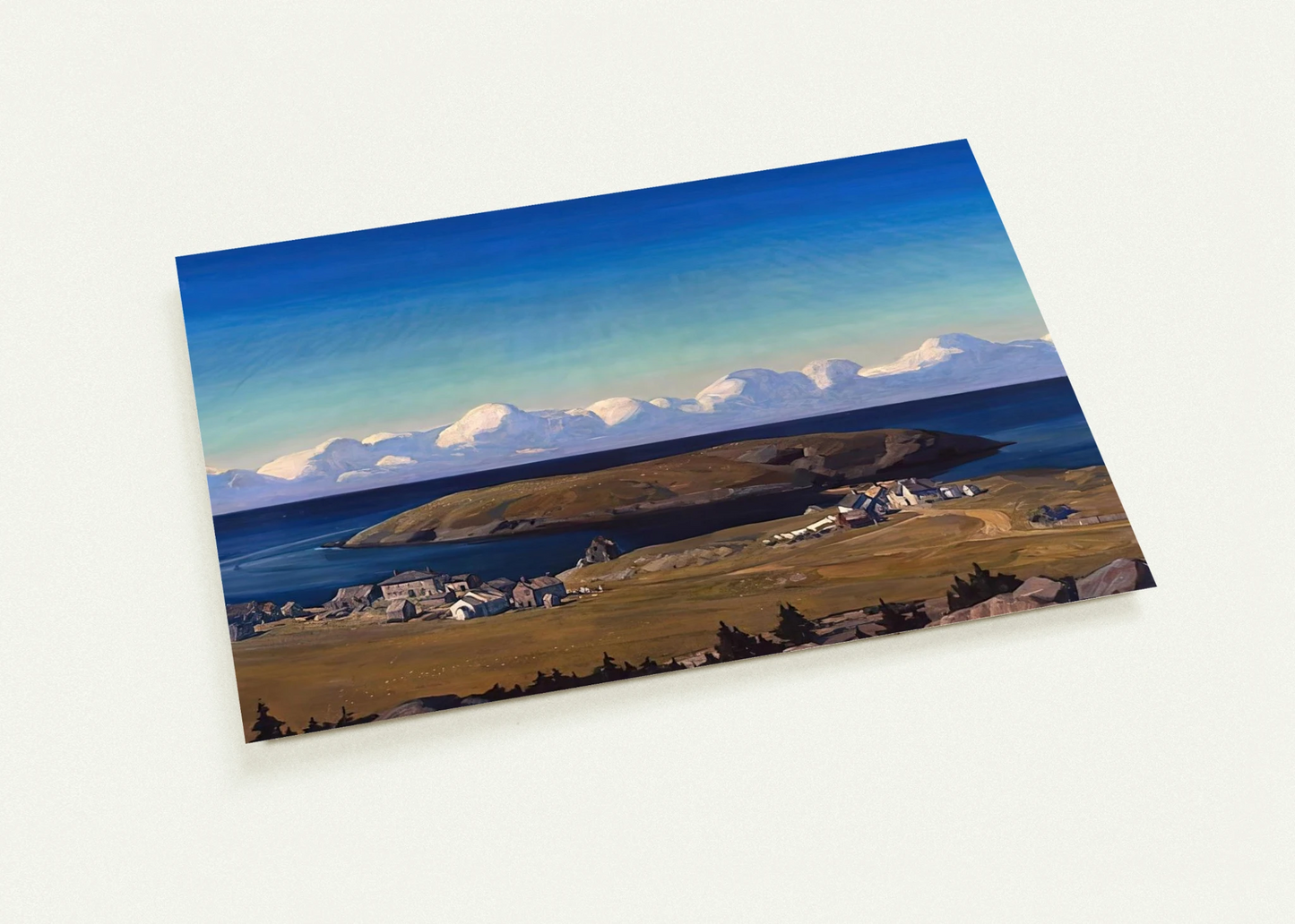 Island Village, Coast of Maine By Rockwell Kent Pack of 10 Post Cards | Rockwell Kent Post Cards | A6 (10.5 x 14.8 cm) - 4.1 x 5.8 inches