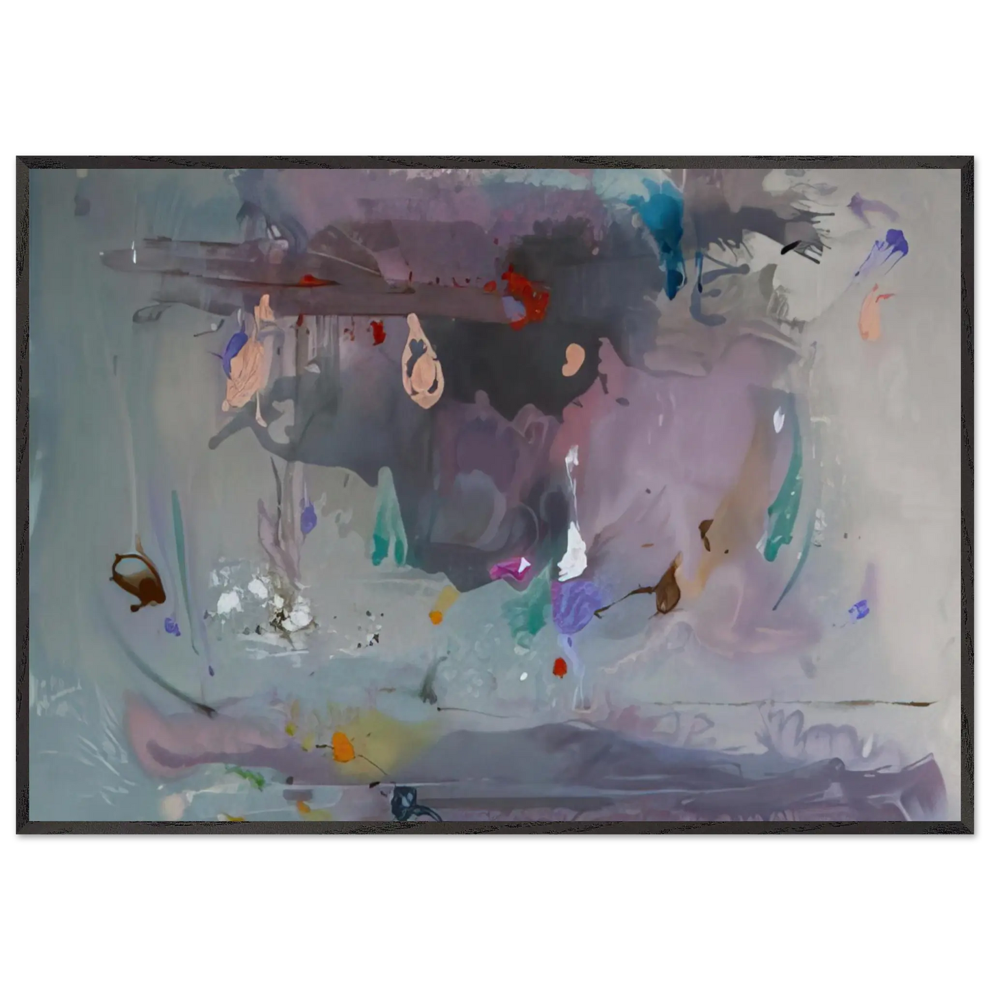 Helen Frankenthaler - Grey Fireworks - 2000 Wall art - A2 (42 x 59.4  cm) - Fine Art Poster - -