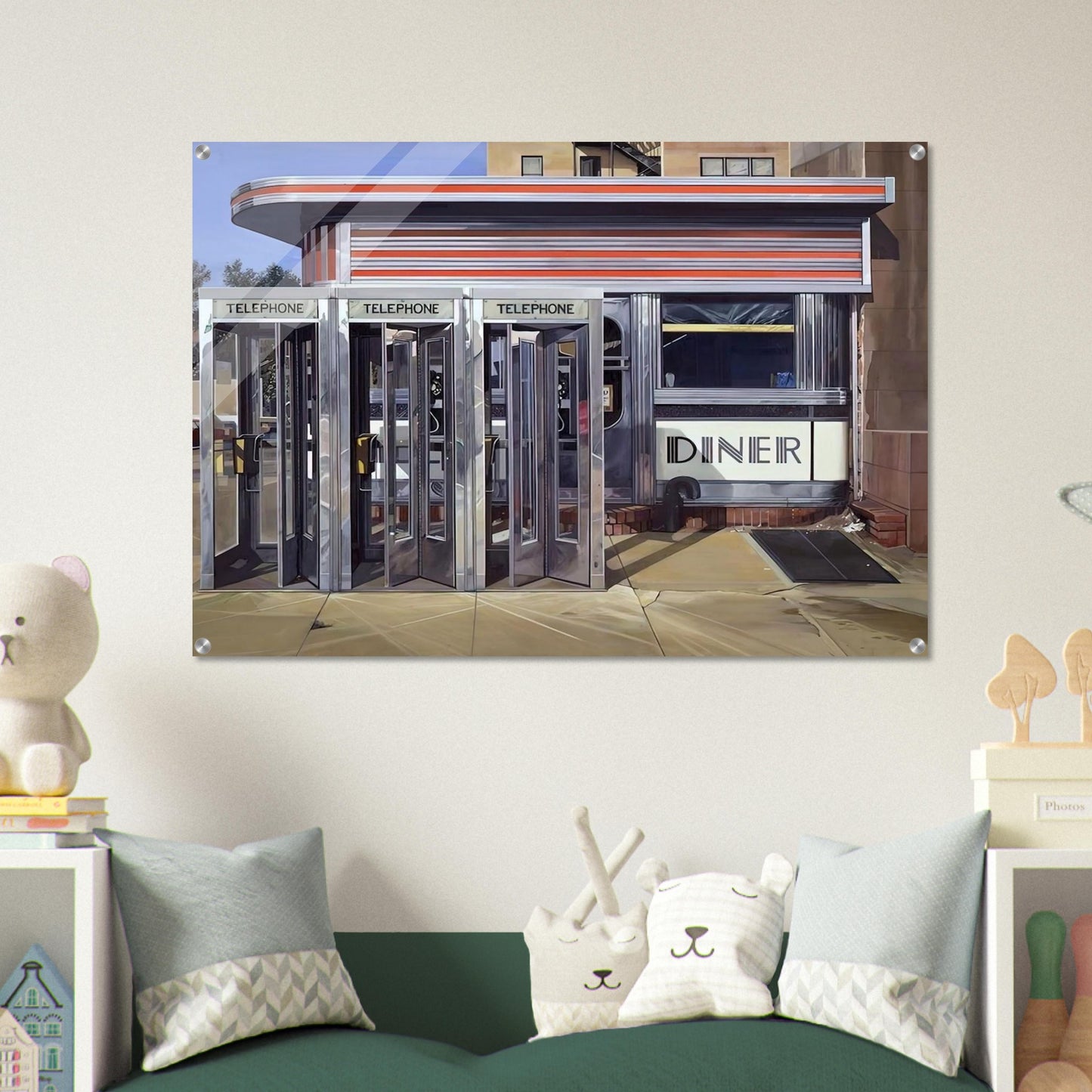 DINER 1971 - Richard Estes Acrylic Print - 70x100 cm / 28x40″ inches | Richard Estes Wall Art | Richard Estes Prints