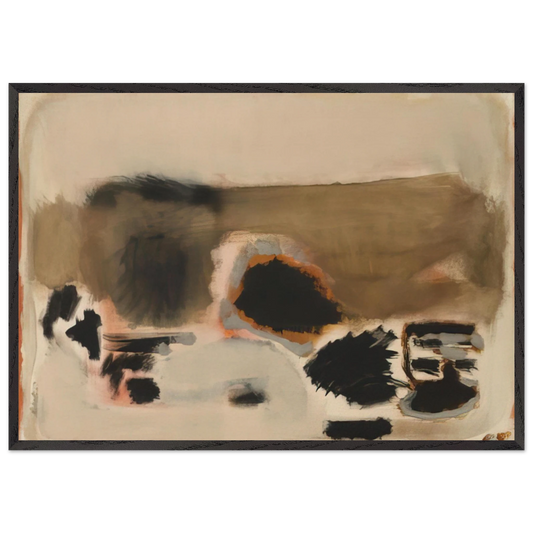 No5No24 - 1948 - Mark Rothko 70x100 cm / 28x40 inches Framed Art Print – Black Wooden Frame