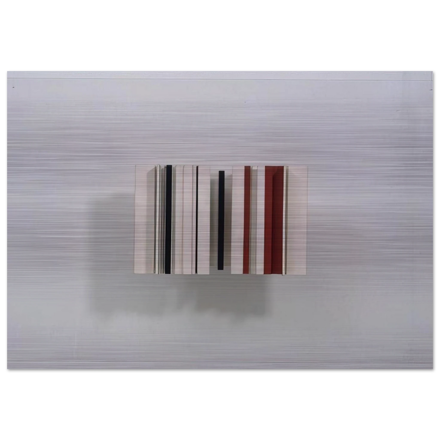 Relief Construction in White, Black and Maroon - 1963 - Victor Pasmore Brushed Aluminum Print - 70x100 cm / 28x40 inches | Victor Pasmore Aluminum Print | Victor Pasmore Prints