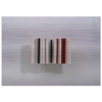 Relief Construction in White, Black and Maroon - 1963 - Victor Pasmore Brushed Aluminum Print - 70x100 cm / 28x40 inches | Victor Pasmore Aluminum Print | Victor Pasmore Prints