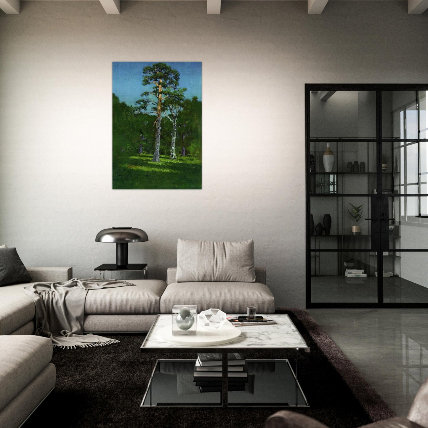 Pine - Arkhyp Kuindzhi Brushed Aluminum Print - 70x100 cm / 28x40 inches | Arkhyp Kuindzhi Aluminum Print | Arkhyp Kuindzhi Prints