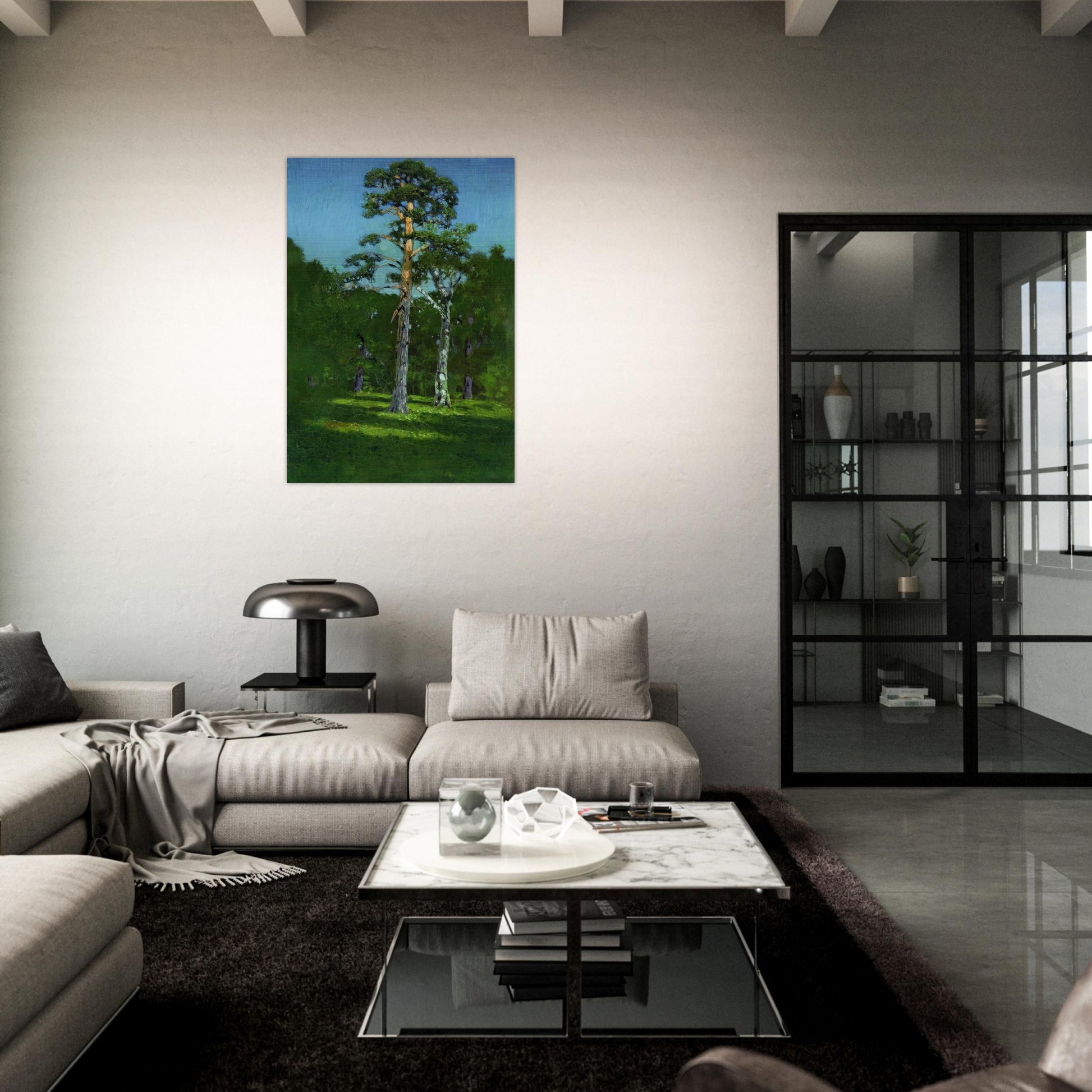 Pine - Arkhyp Kuindzhi Brushed Aluminum Print - 70x100 cm / 28x40 inches | Arkhyp Kuindzhi Aluminum Print | Arkhyp Kuindzhi Prints