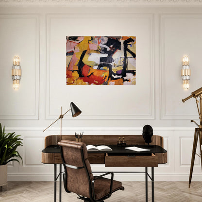 ABSTRACT FORCE HOMAGE TO FRANZ KLINE 1952 - Audrey Flack Brushed Aluminum Print - 70x100 cm / 28x40 inches | Audrey Flack Aluminum Print | Audrey Flack Prints