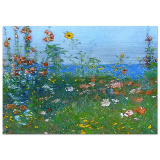 Poppies, Isles of Shoals 03 - Childe Hassam Brushed Aluminum Print - 70x100 cm / 28x40 inches | Childe Hassam Aluminum Print | Childe Hassam Prints