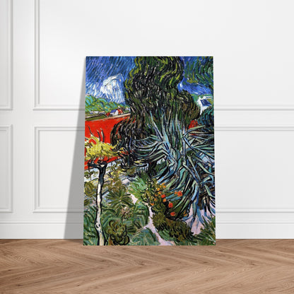 The Garden of Doctor Gachet at Auvers-sur-Oise - Vincent van Gogh Brushed Aluminum Print - 70x100 cm / 28x40 inches | Vincent van Gogh Aluminum Print | Vincent van Gogh Prints
