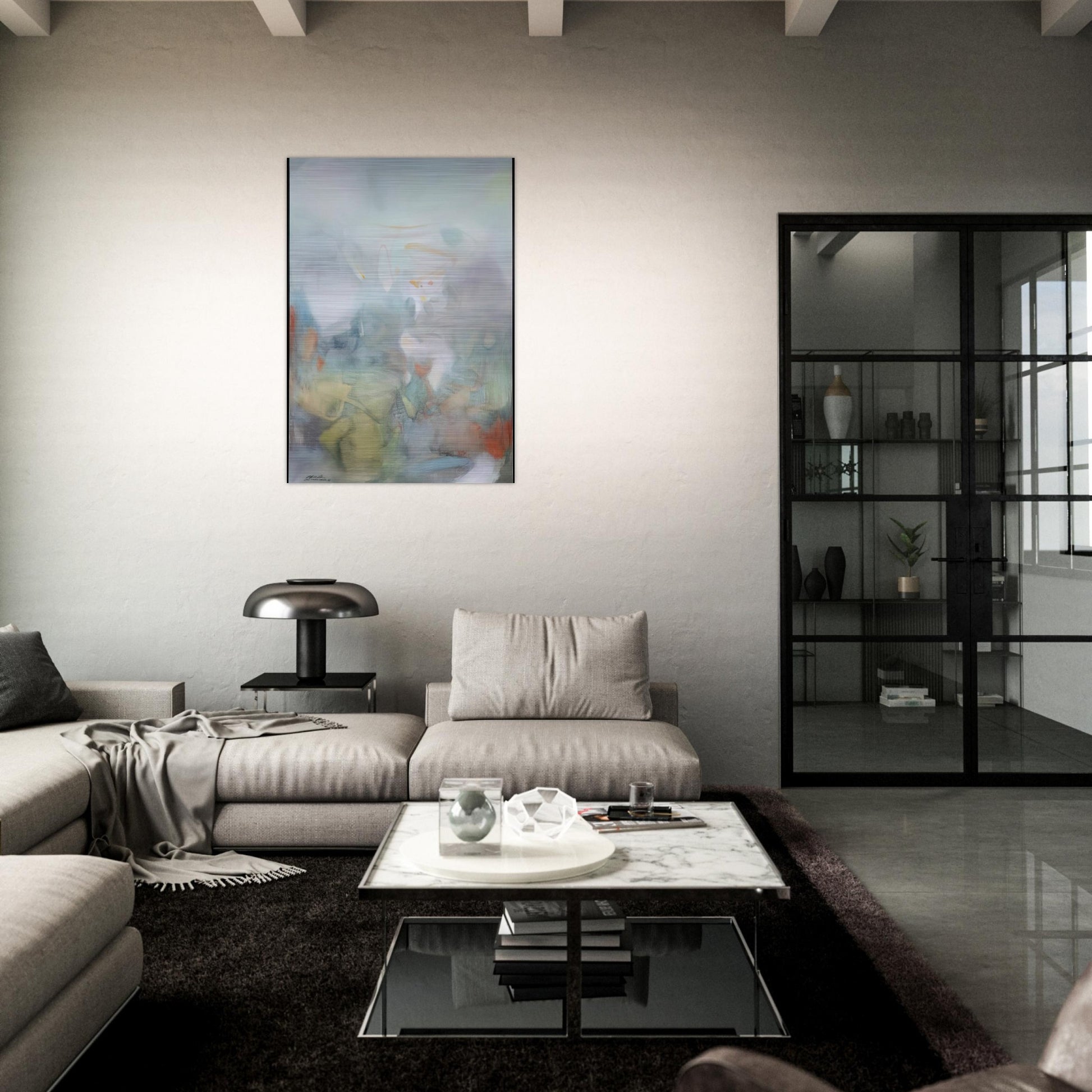 2 F VRIER 1986 - Chu teh Chun Brushed Aluminum Print - 70x100 cm / 28x40 inches | Chu teh Chun Aluminum Print | Chu teh Chun Prints