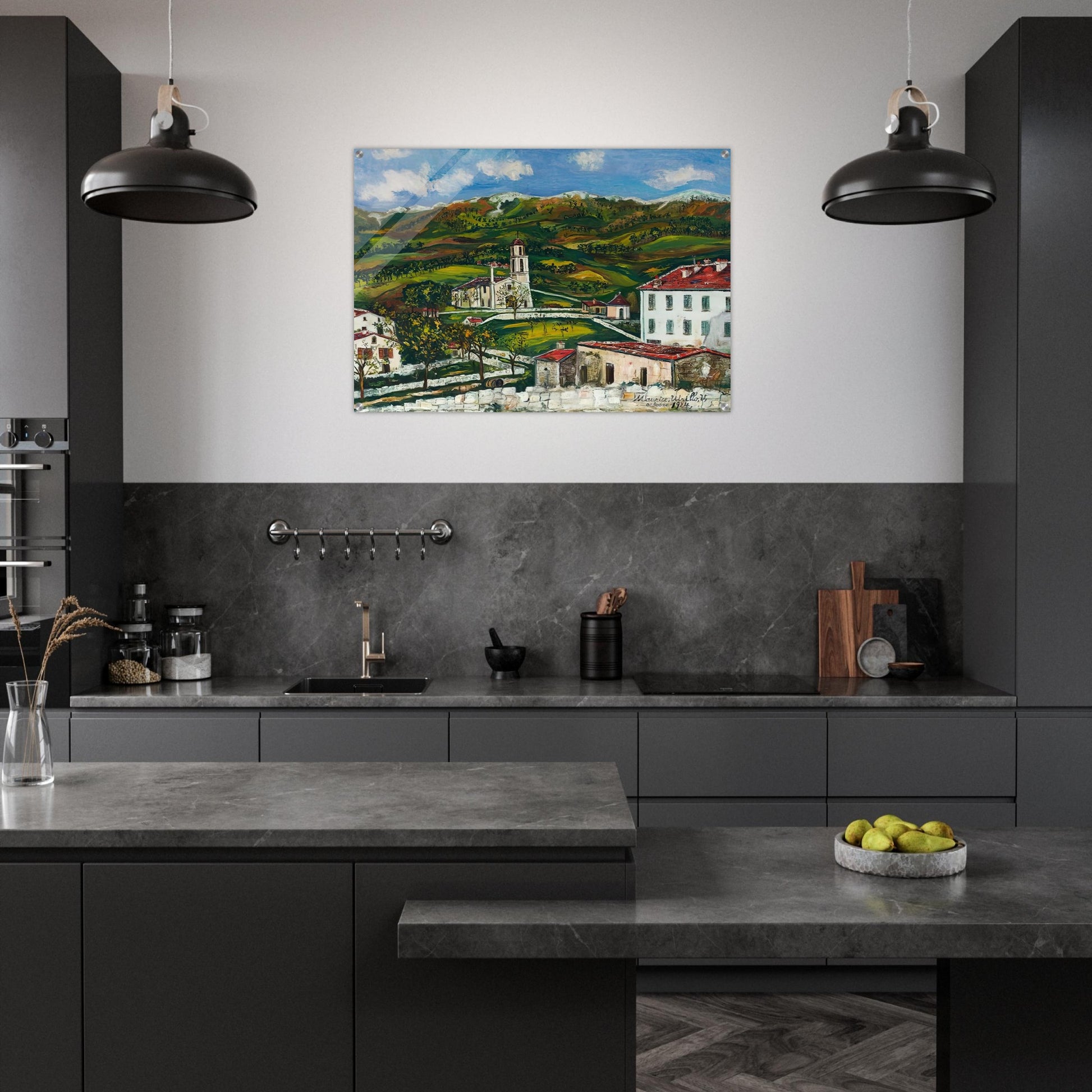 UNTITLED - Maurice Utrillo Acrylic Print - 70x100 cm / 28x40″ inches | Maurice Utrillo Wall Art | Maurice Utrillo Prints