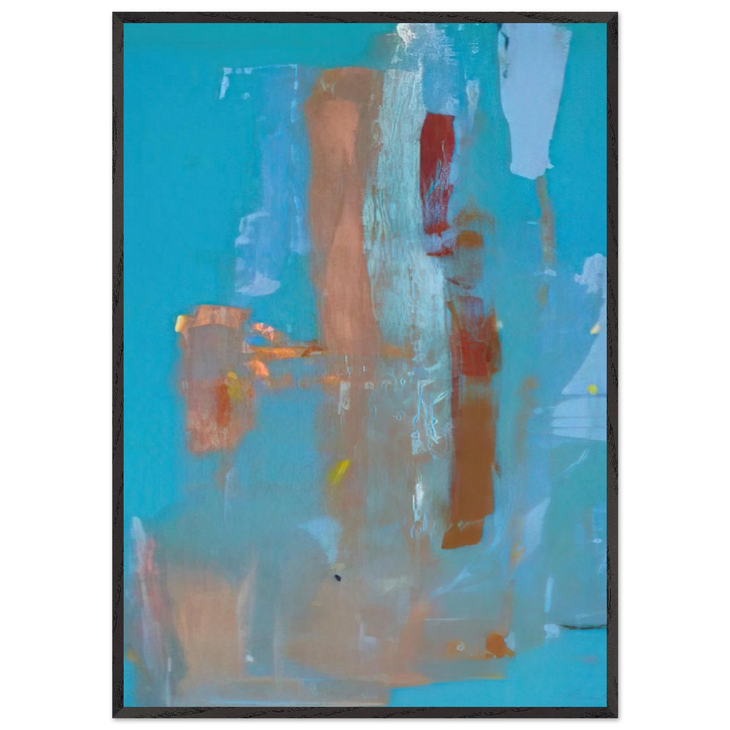 Helen Frankenthaler - In on Blue - 1976 Wall art - 60x80 cm / 24x32 inches - Fine Art Poster-canvas - -