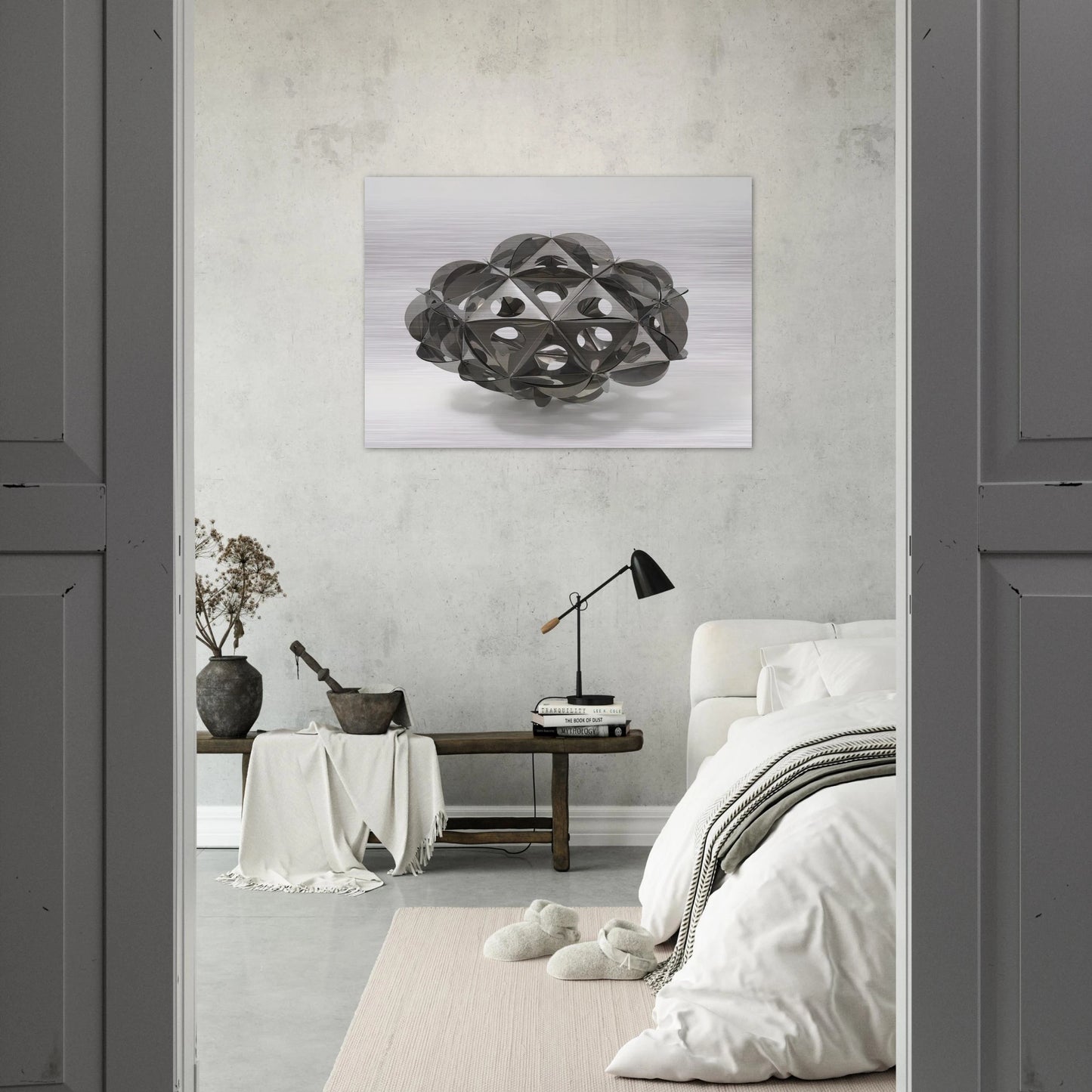 Aconà Biconbì - 1965 - Bruno Munari Brushed Aluminum Print - 70x100 cm / 28x40 inches | Bruno Munari Aluminum Print | Bruno Munari Prints
