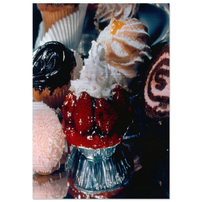 STRAWBERRY TART SUPREME 1974 - Audrey Flack Brushed Aluminum Print - 70x100 cm / 28x40 inches | Audrey Flack Aluminum Print | Audrey Flack Prints