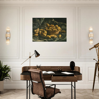 Still life with an Earthern bowl and potatoes - Vincent van Gogh Brushed Aluminum Print - 70x100 cm / 28x40 inches | Vincent van Gogh Aluminum Print | Vincent van Gogh Prints